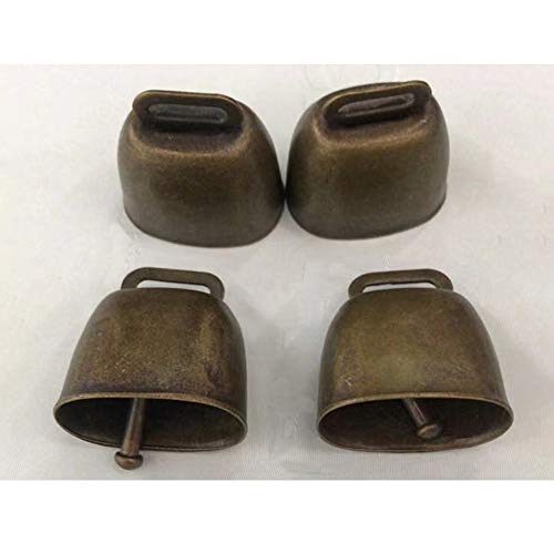 KOOBOOK 2Pcs Cow Horse Sheep Grazing Copper Bells Cattle Farm Animal Copper Loud Bronze Bell