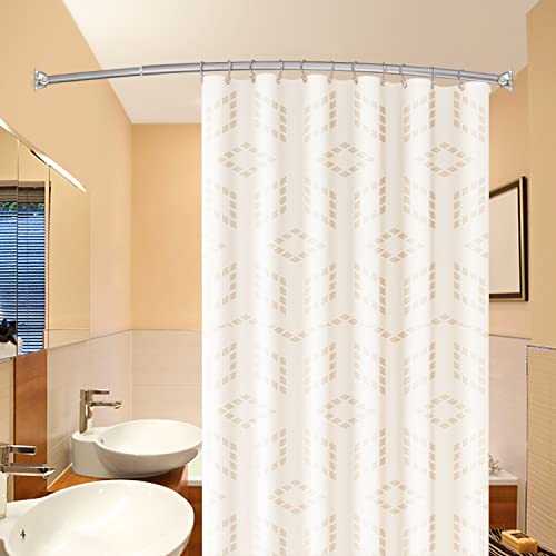 TENOVEL Curved Shower Curtain Rod, Round 4872 Inches Shower Rods for