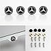 Set of 4 Fit Mercedes Benz Logo Laser Engraved Black Aluminum Metal Cap Stainless Steel Screw for Car License Plate Frame
