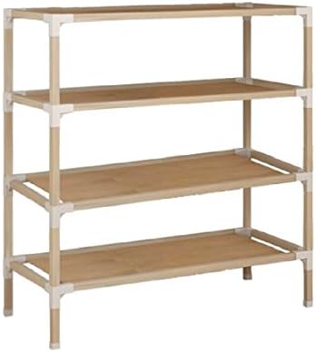 Sheng Xi Shelving Translucent Wheels 4-Shelf Multipurpose Storage Shelves AS4 4 shelves