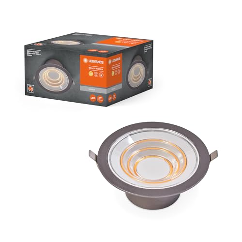 LEDVANCE DECOR FIL DL ECHO Downlight 166mm, silber, 7W, 650lm, kabellos, modernes Filament Design, individuelle Helligkeitssteuerung, dimmbar, IP20, 2700K, Single-pack