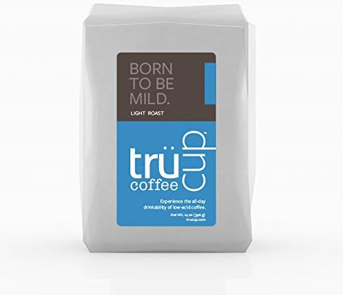 trücup Low Acid Coffee, Light Roast Whole Bean Coffee 2 LB, Natural Water&Steam Process (60% Less Acid), Smooth Flavor, Stomach-Friendly Rich in Antioxidants