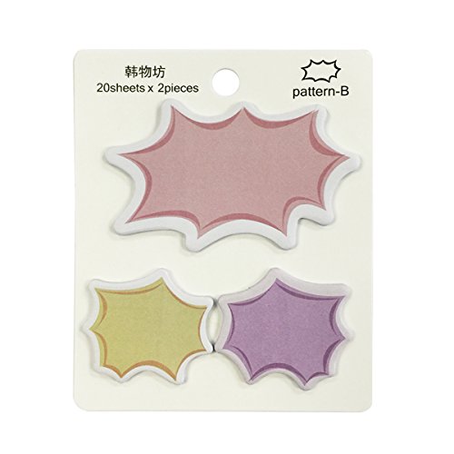 Wrapables Talking Bubble Memo Sticky Notes (Set of 2), Exclamation and Dot