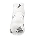 Feetures! Men's Elite Light Cushion Quarter, White + black, large