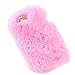 iPhone 6/6s 4.7 Inch Fur Hair Case-Aurora Pink iPhone 6 Handmade Soft Warm Hair Case with Butterfly Crystal Rhinestone for iPhone 6s