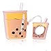Gift-Hero [Milk Tea] Cartoon Case Compatible for Airpods, Soft Silicone Protective Cover Cute Fun Funny Fashion 3D Food Pattern Design Cool Unique Thin Accessories Kits Headphone Cases for Airpod 1&2thumb 1