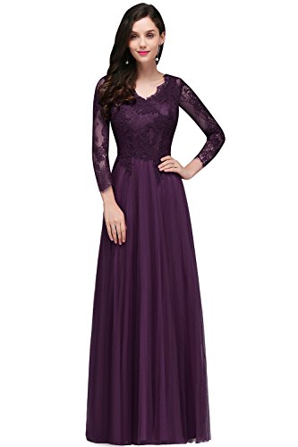 long sleeve maxi dress purple
