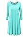 CTC Womens Round Neck 3/4 Sleeves Trapeze Dress - Made in USA