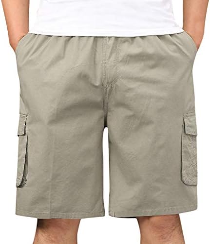 WUAI-Men Mens Cotton Twill Cargo Shorts 