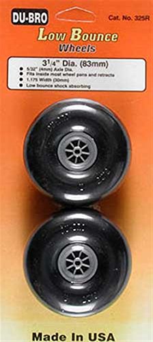 Du-Bro 325R 3-1/4" Diameter Smooth Surface Wheel (2-Pack)