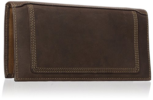 Carhartt Men's Top Grain Leather Rodeo Wallet, Contrasting Stitch, Brown, One Size