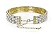 LuxeLife Gold Rhinestone Choker 5 Row Women’s Crystal Necklace Diamond Collar with 5