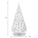 Goplus 7ft Artificial White Christmas Tree Xmas Pine Tree with Solid Metal Legs Perfect for Indoor and Outdoor Holiday Decoration