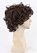 Topcosplay Mens Wigs Short Brown Curly Fluffy Cosplay Halloween Character Costume Wig Layered (Dark Brown)