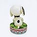 Peanuts by Jim Shore Snoopy Holding Heart Stone Resin Figurine, 4.25”