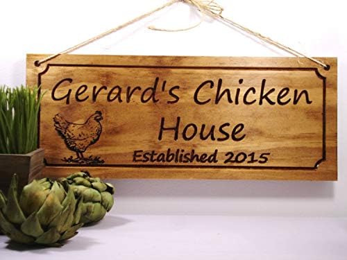Olga212Patrick Chicken Coop Sign Custom Wood Sign Farm Signs Personalized Wooden Signs Family Name Signs Welcome Signs Plaque Sign s