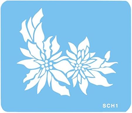 Stencil Stella Di Natale.Jem Sch1 Stella Di Natale Stencil Per Cake Design Blu Amazon It Casa E Cucina