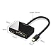UGREEN Mini DisplayPort to HDMI VGA Adapter, 4K Thunderbolt 2 Adapter 2 in 1 Mini DP Converter Compatible with MacBook Pro MacBook Air iMac Surface Pro 1 2 3 4 6 Surface Laptop 2 ThinkPad X1, Black
