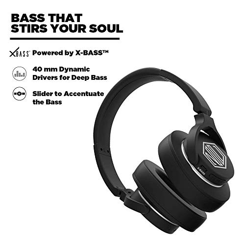 Nu Republic Starboy 3 Wireless Headphones with Extra bass Mode, Extra Memory Foam in Ear-Cups and Headband, 25 Hours Bat