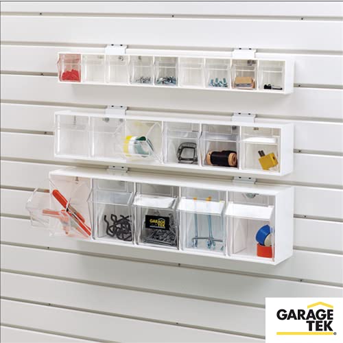 Garage Tek Slatwall Bins 6 Compartment Tip Storage Bins w/Wall Mount