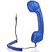 Cell Phone Handset, Retro Telephone Handset 3.5 mm Wired Anti Radiation Noise Reduction Receivers for iPhone, Android Mobile Phones, Smartphone (Dark Blue)
