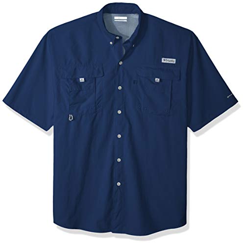 Columbia Men's PFG Bahama II Short Sleeve Shirt, Carbon, 3X/Tall