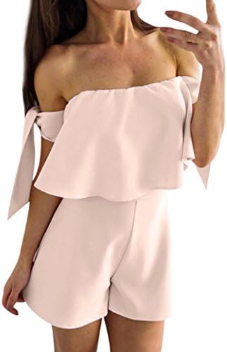 OYSOHE Women Summer Sleeveless Cold Shouder Party Jumpsuit Playsuit Beach Trousers