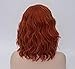 Black Widow Wig for Women - Bob Wigs Human Hair Short Curly Avengers Black Widow Cosplay Costume for Lady Brown