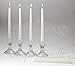 Light In The Dark White Taper Candles - Set of 14 Dripless Candles - 10 inch Tall, 3/4 inch Thick - 7.5 Hour Clean Burning