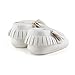 DELEBAO Infant Toddler Baby Soft Sole Tassel Bowknot Moccasinss Crib Shoes (6-12 Months, White)