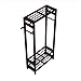 Stony Edge Wood Coat & Shoe Garment Rack and Hat Stand for Hallway or Front Door Entryway – Free-Standing Clothing Rail Hanger – Easy to Assemble – Espresso