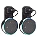 Outlet Wall Mount Hanger Holder Stand for Home Voice Assistants (2nd Generation Only) Without Mess Wires Or Screws, Plug in Study, Kitchen, Bedroom, Bathroom. (2pcs, Black)