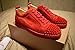 Christian Louboutin Auth Louis Junior Spikes Veau Velours Red Size 10