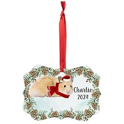 Golden Hamster Christmas Ornament 2024