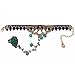 YAZILIND Jewelry Noble Lolita Green Rose Branch Shape Metal Black Lace Slave Bracelets with Ring Wedding Party for Women
