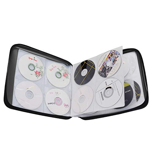 CD Case, COOFIT 160 Capacity DVD Case DVD Organizer CD Holder Case CD Storage Case Hard Plastic DVD CD Wallet