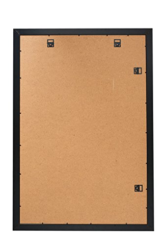 Premium Poster Frame 24" x 36" with 1 1/2 Inch Wide Basic Solid Frame Border - Clear Front Layer, Hanging Clips (Set of 2, Black) - Thumbnail 4