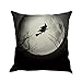 Happy Halloween Throw Pillow Covers, Ankola Cotton Linen Sofa Cushion Cover Cases for Home Decor 18 x 18 (A)