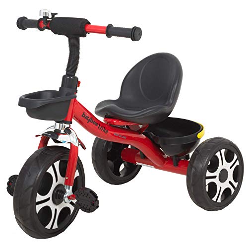 tricycle with basket on back