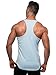 Dri Fit Microfiber Bodybuilding Stringer Tank Top Y-Back Racerback, Small,Baby Blue