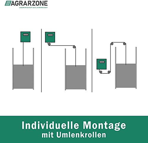 Agrarzone Automatische Hühnerklappe Batterie mit Schieber 40 x 43 cm- Hühnertür elektrisch mit Timer, Manuell, Lichtsensor für Hühnerstall – Bild 8