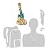 Lumos Harry Potter Charm # 2 - Hogwarts Castle (Gold Plated)