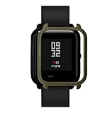 Watch Protect Case, SUKEQ Slim Colorful Full Protective Bumper Case Cover for Xiaomi Huami Amazfit Bip Youth Watch (Army Green)