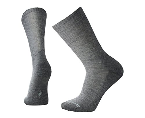 SmartWool Men's Heathered Rib Socks (Medium Gray) Medium