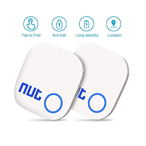 Key Finder with App for Phones- Evershop Smart Tracker Bluetooth Item Finder Car Key GPS Locator Alarm Reminder for Phone, Pets, Keychain, Wallet,Luggage (White and White)