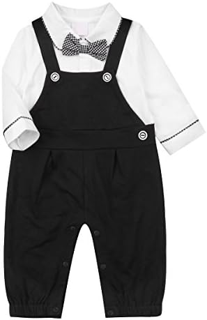 Baby Boy Outfits,Clothing Set Toddler Jumpsuit Romper Onesie with Bowtie &amp; Strap
