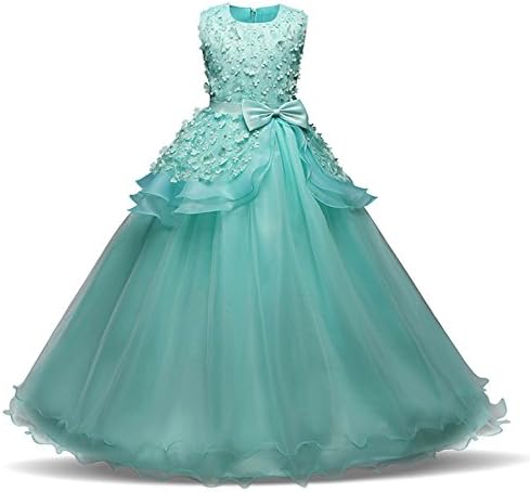 Baohulu ウエディングドレス 子供 用 ロングドレス 女の子 ワンピース ピアノ 発表会 パーディー 演奏会 入園式 結婚式 フォーマルワンピース