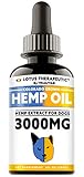 TRUAZTA Hemp Oil for Dogs & Cats Pain Relief & Dog Anxiety Relief - Natural Hemp Oil for Pets - Stress Relief Essential Oil and Anxiety Relief Supplements - 3000 mg