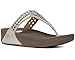 FitFlop Women's Carmel Toe-Post Suede Sandals Dress, Rose Gold, 8 M US
