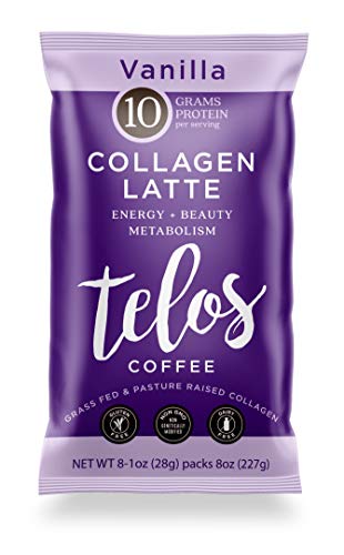 Telos Collagen Coffee Latte, Vanilla Flavor, Keto, Paleo, Whole30, Gluten-Free, Dairy-Free, Non-GMO, Telos Collagen Coffee Latte, Vanilla Flavor, Keto, Paleo, Whole30, Gluten-Free, Dairy-Free, Non-GMO,